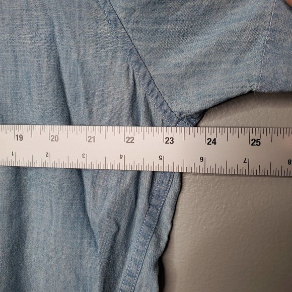 Tommy Hilfiger button up men's size XL New York fit blue short‎ sleeve - Picture 5 of 7